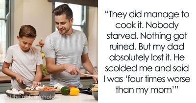 Entitled Dad And Son Expect Daughter To Cook For Them, Mad As She Refuses To Enable Their Laziness