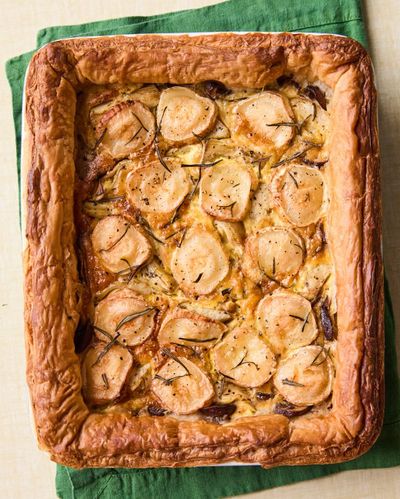 Rukmini Iyer’s quick and easy recipe for mushroom and artichoke puff-pastry quiche