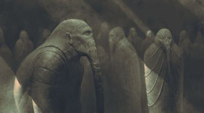 This artist's sci-fi and horror work channels influences from Egyptian art to HR Giger
