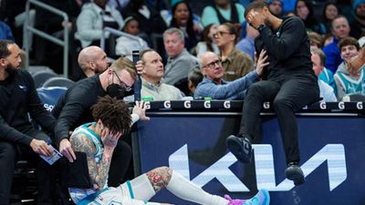 LaMelo Ball Left Game With Bloody Face After Colliding Head-First With His Own Coach