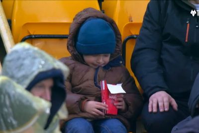 Young Wolves fan left in tears after dad steals his chicken nuggets surprised with new box