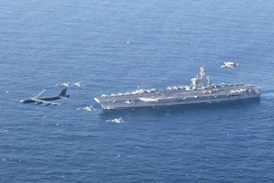 US Navy shoots down Iranian drone approaching its aircraft carrier in Arabian Sea