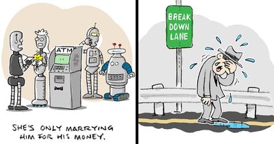 52 Dry One-Panel Comics By This Artist That Nail Both Awkward And Dark Humor