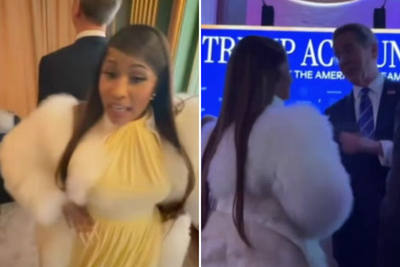 Watch: Nicki Minaj’s foul-mouthed rap while dancing with Scott Bessent
