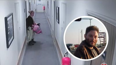 Woman Who Beat her Boyfriend to Death seen casually walking out of Hotel Room