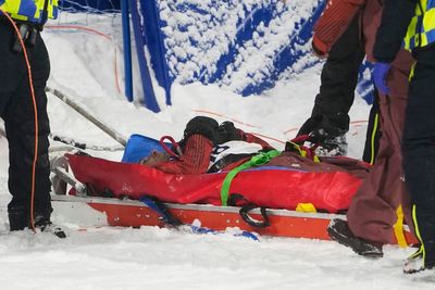 Winter Olympics snowboarder leaves course on a stretcher after ‘heavy crash’ in training