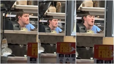 Man takes pregnant wife to get Buffalo Wings. Then he finds staff doing a food safety crime in the kitchen