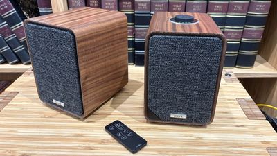 I was about to buy these Award-winning, compact powered speakers, but this other pair stopped me