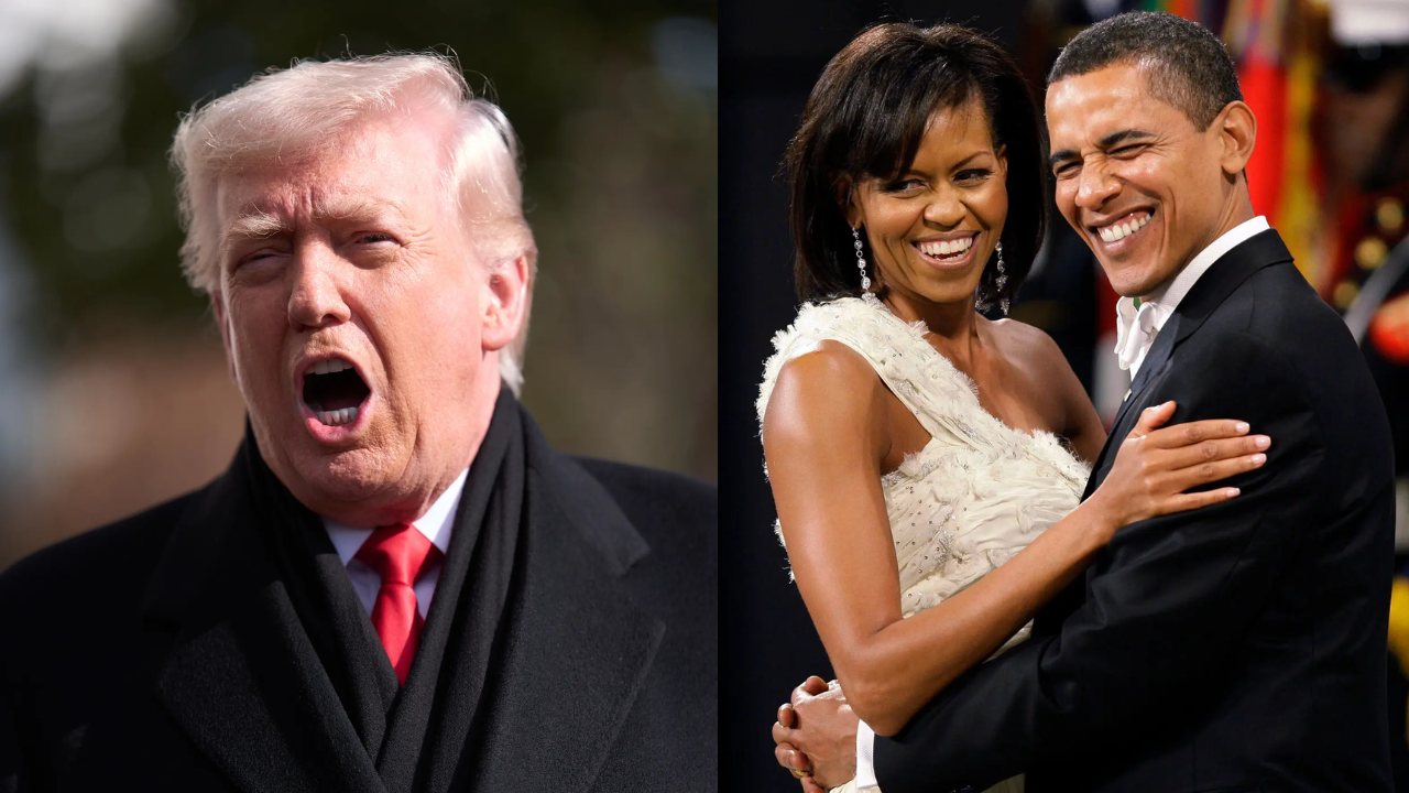 Donald Trump posts AI video depicting Barack and…