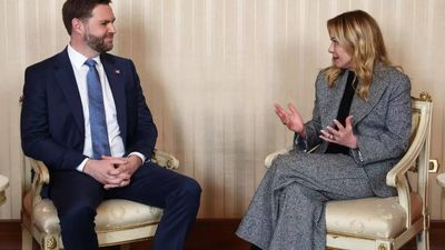 ‘I’ve learned Italian since the last time I saw you’: JD Vance jokes with Italy’s Meloni during meeting