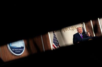 Count the qualifiers: Trump's week became another presidential talk-a-thon