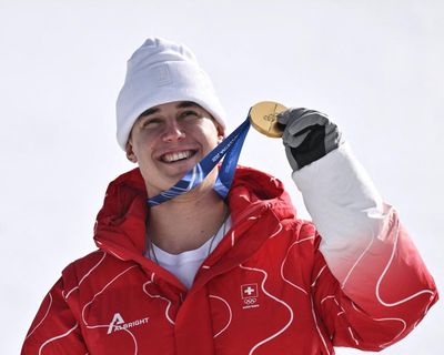 Bangers and smash: Von Allmen wins first gold of Winter Olympics to fulfil butcher’s honour