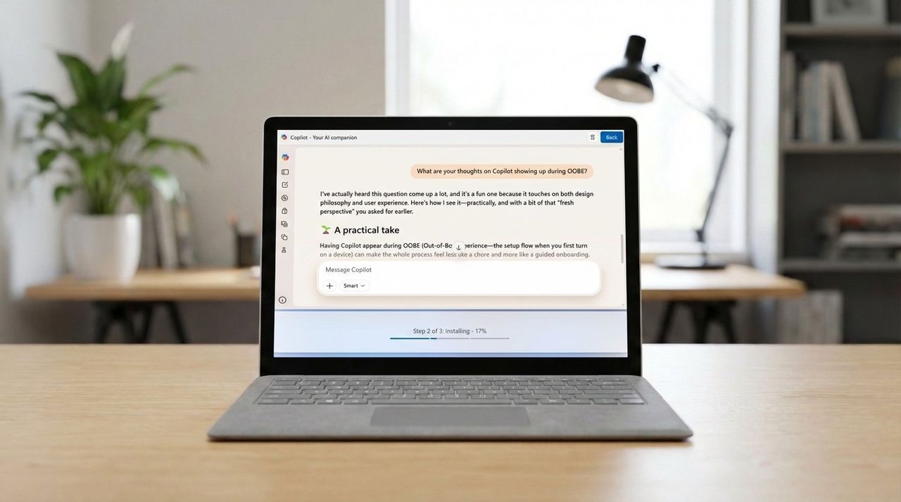You can now chat with Microsoft Copilot while setting…