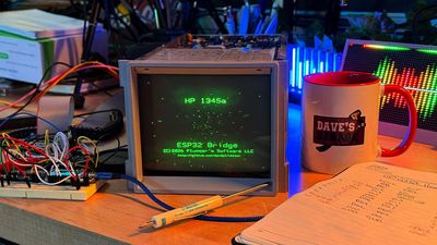 Legendary Windows dev codes demos and games for ancient ‘War Games’ monitor — interfaces with the HP1345a vector display using an ESP32 microcontroller