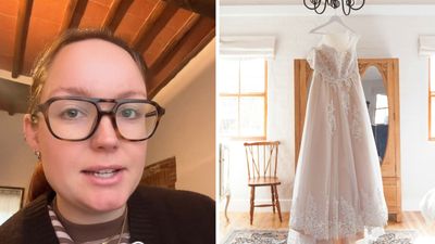 ‘Oh I would have CRASHED out’: Mother of the bride tries to steam wrinkled wedding dress in Italy. It backfires in the most horrific way