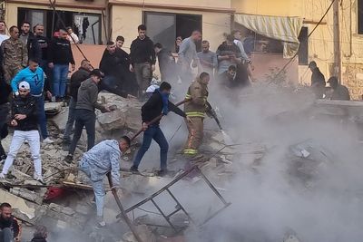 Rescue teams search for survivors after building collapse in northern Lebanon