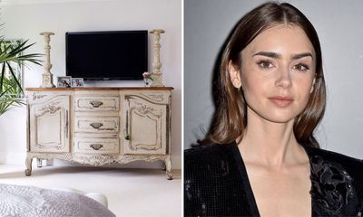 If You Think TV Stands Are Soulless, You’ll Be Surprised by Lily Collins’ Antique Alternative – She Turned an Eyesore into Something Beautiful