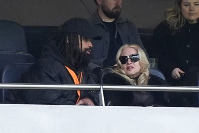 Madonna appears at Tottenham Hotspur Stadium for women’s football game