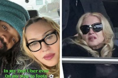 Madonna takes her 'second Uber ever' to watch Tottenham after supporting daughters at Spurs academy game