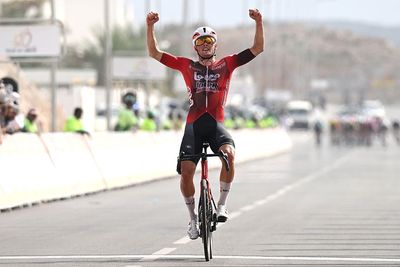 Tour of Oman: Early breakaway survivor Baptiste Veistroffer holds off charging peloton to seal first pro victory on stage 2