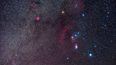 The stars of Orion's belt are 200,000 times brighter than our sun, and winter is the perfect time to see them