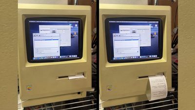 Retro Apple Mac mod implements thermal printer floppy swap — machine also benefits from a Mac Mini brain transplant