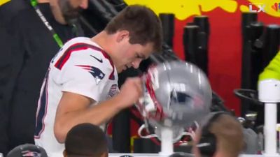 Drake Maye Seen Angrily Throwing His Helmet After Another Failed Super Bowl Drive