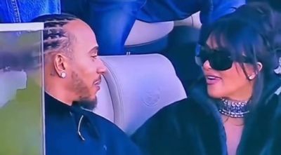 Revealed: What Lewis Hamilton told Kim Kardashian as pair 'take relationship public' at the Super Bowl