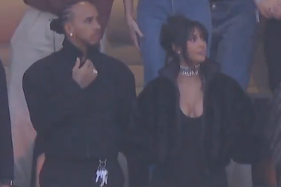 Kim Kardashian and Lewis Hamilton fuel dating rumours with first public outing as a pair at Super Bowl