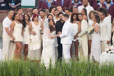 Yes, there was a real wedding during Bad Bunny's Super Bowl halftime show