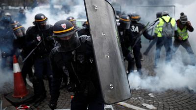 French riot police officers on trial over beating of Yellow Vest protesters