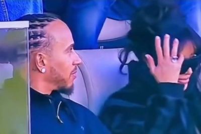 Kim Kardashian and Lewis Hamilton go public with relationship at Super Bowl LX