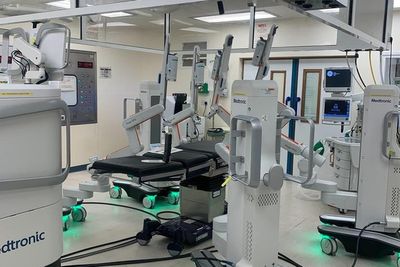 Bowel cancer patient is first to have life-saving surgery by hospital’s new robot