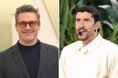 Jon Hamm continues his Bad Bunny worship at the Super Bowl