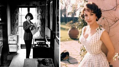 Gina Lollobrigida's Living Room Embodied Retro Elegance with Clever Record Storage, Floral Curtains, and a Gallery Wall – 65 Years Later, It's Still Inspiring