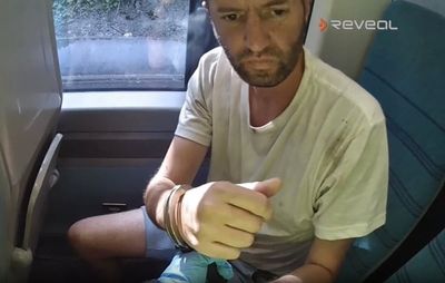 Moment serial train pervert who masturbates in front of women arrested by police