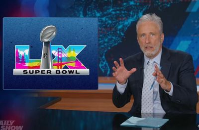 Jon Stewart calls Maga backlash to Bad Bunny’s Super Bowl show ‘actually pathetic’