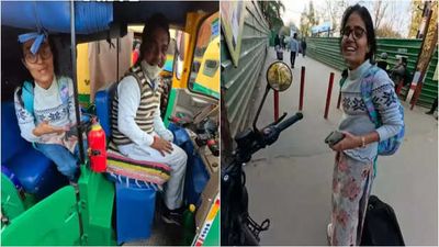 Watch Video: Ex-army man steps in to help woman who was about to miss her train due to Delhi traffic