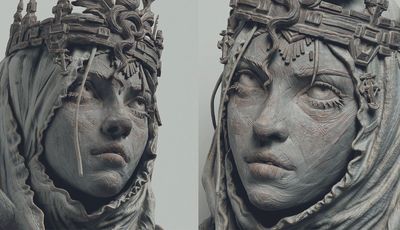 How to light a 3D sculpt quickly using just one HDRI texture