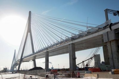 Mark Carney reminds Trump that Canada paid for key border bridge US president says he won’t open