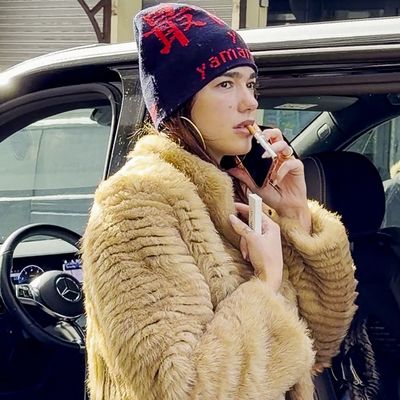 Dua Lipa Gives Bella Hadid's $19,000 Valentino Jacket a French-Girl Makeover With the Straight-Leg Jeans Trend