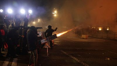 Violence erupts at anti-government protest in Albanian capital