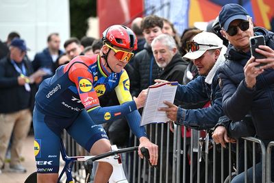 'Enjoy the small steps forward' – Mads Pedersen back on the trainer days after suffering collarbone and wrist fractures