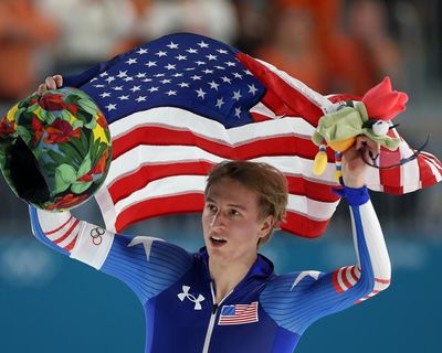 Jordan Stolz crushes Olympic 1000m record to begin four-gold pursuit after reskate