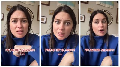 ‘I want that man fired’: Frontier Airlines agent fakes a bag being overweight to pull woman aside and whispers something that left her furious