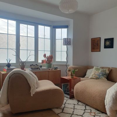 I moved into a tiny studio flat last year – this is how I managed to fake a ‘living room’ in a 22 sqm2 space