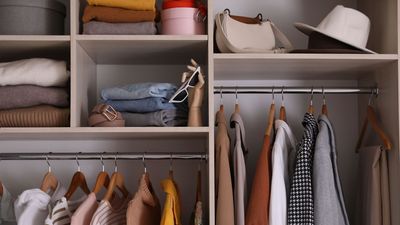 This brilliant $8 kitchen tool instantly fixed my closet's storage problem — and it’s so clever