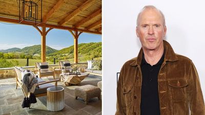 Michael Keaton's Traditional Porch Decor Revels In the Beauty of Natural Materials – It Transforms His Montana Retreat Into a Relaxing Oasis