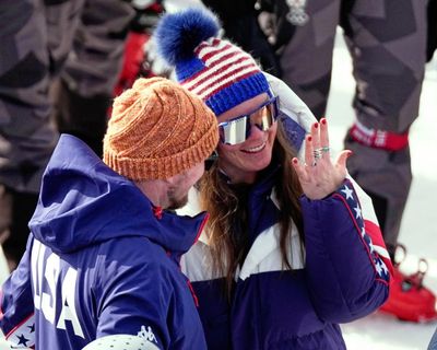 Olympic champion Breezy Johnson crashes out of super-G then gets engaged at end of course