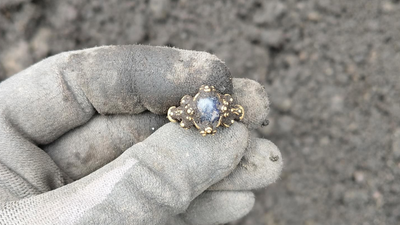 Medieval gold ring with dazzling blue gemstone discovered in Norway is a 'fantastically beautiful and rare specimen'